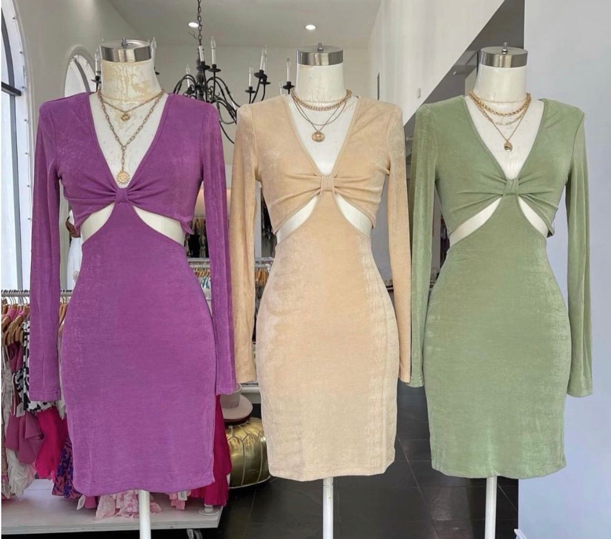 Amanda Slinky Backless Dress