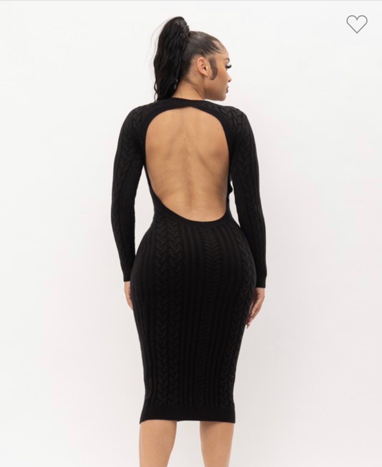 Monica Sweater Backless Dress